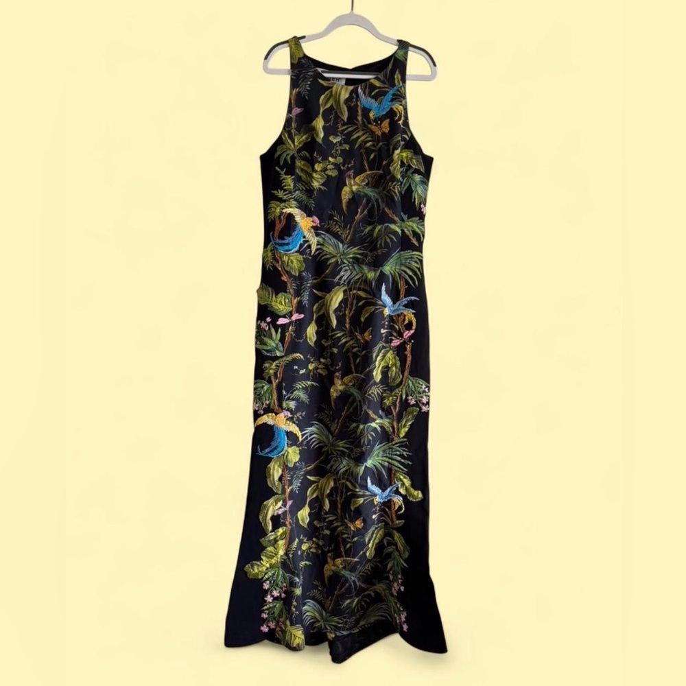 Azadeh Couture Floral Black Maxi Dress - Picture 2 of 15